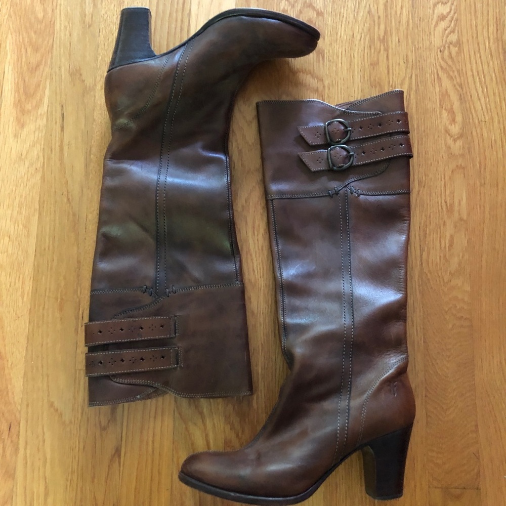 Frye Tall Brown Leather Boots